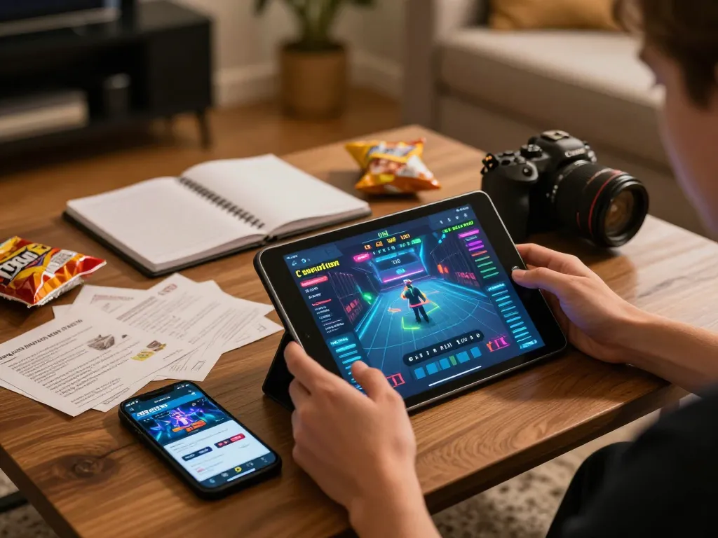 Engaging gameplay on the 79club app highlights a cozy home gaming atmosphere