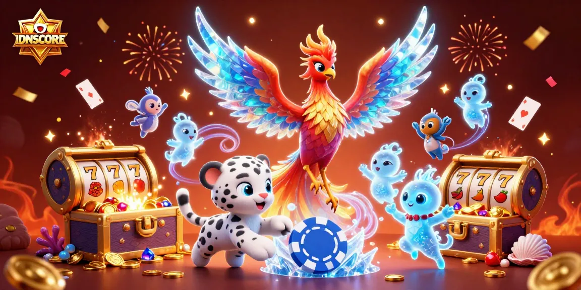 Engage with IDNSCORE and win big by playing in a vibrant casino-themed fantasy world.