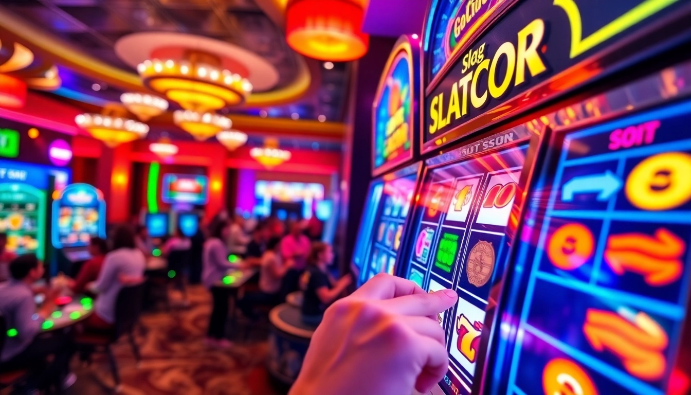 Players enjoying the thrilling Slot Gacor experience at a vibrant casino setting.