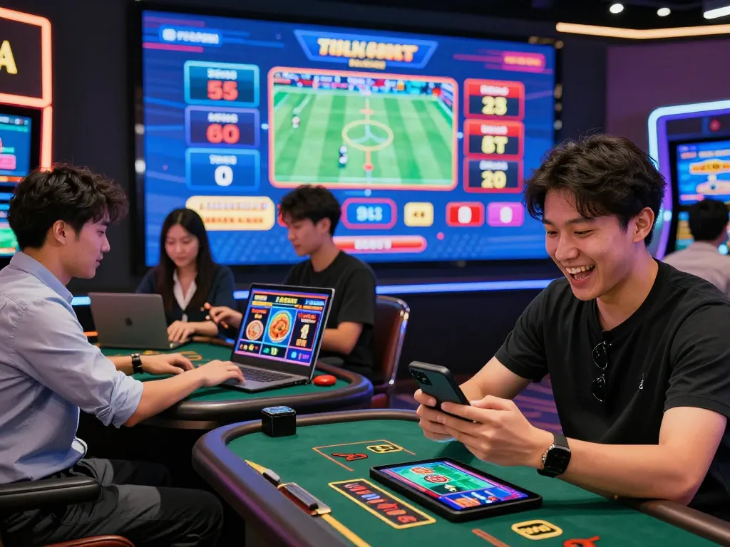 Engaged players enjoying diverse games at 78win.com online gambling platform.