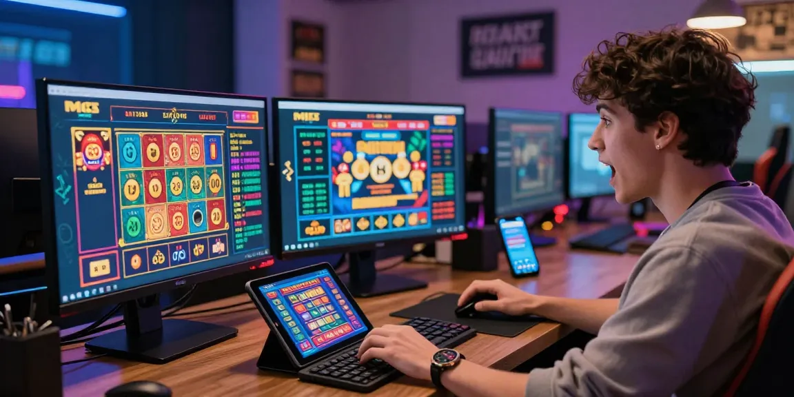 Pengguna aktif di ratutogel dengan perangkat modern dalam suasana perjudian online yang menarik.