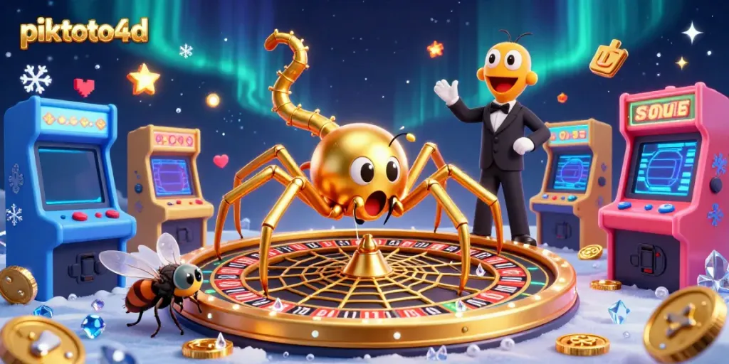 Bet on excitement with piktoto4d's thrilling casino experience featuring a colorful roulette web.