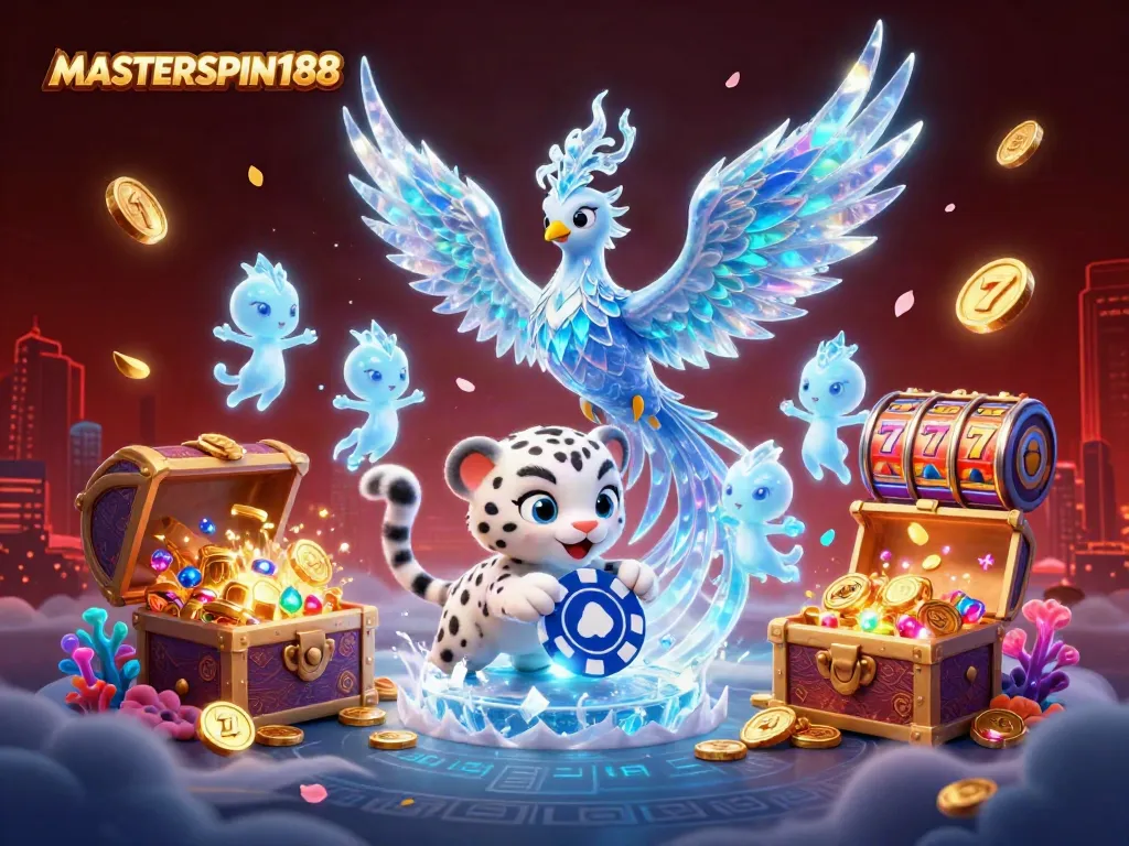 Experience the vibrant magic of MASTERSPIN188, featuring an enchanting scene filled with captivating slot elements.