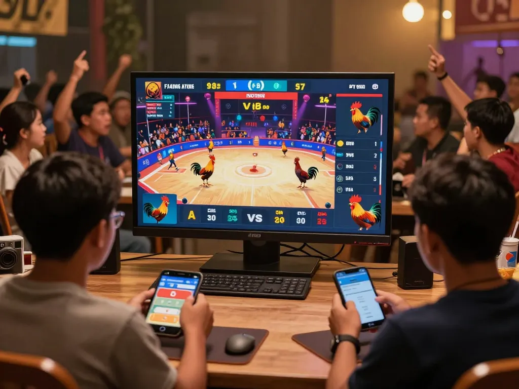 acara taruhan sabung ayam online dengan arena virtual dan penonton yang terlibat secara real-time