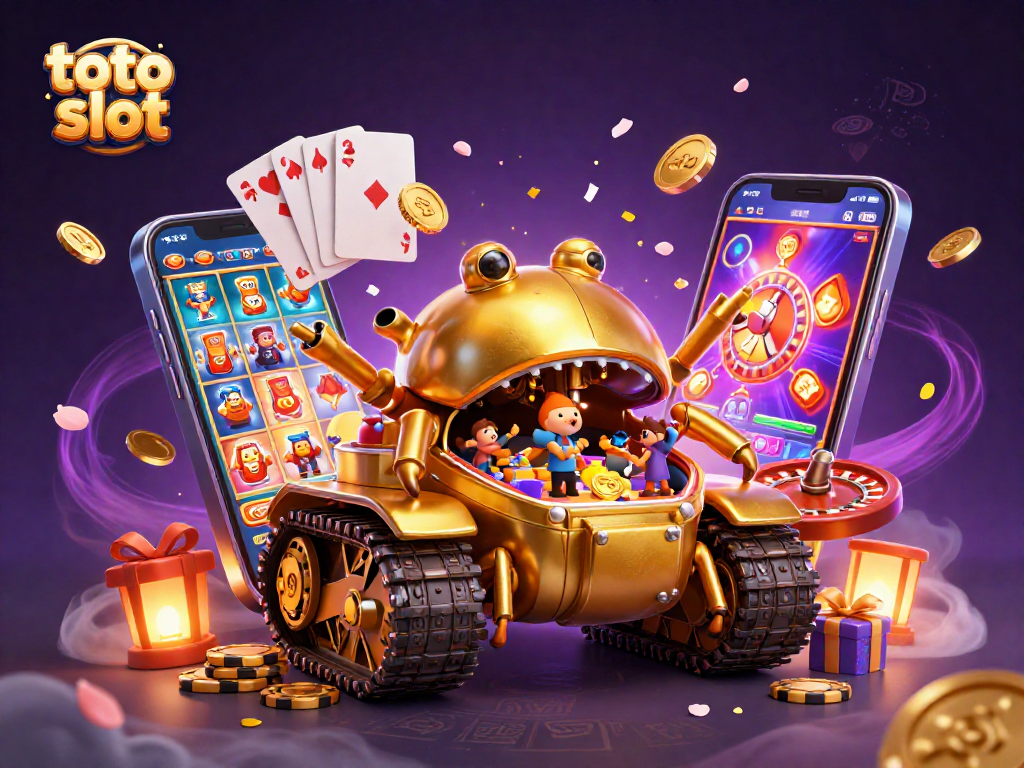 Menangkan hadiah dengan toto slot dalam ilustrasi 3D menakjubkan yang penuh keajaiban kasino.
