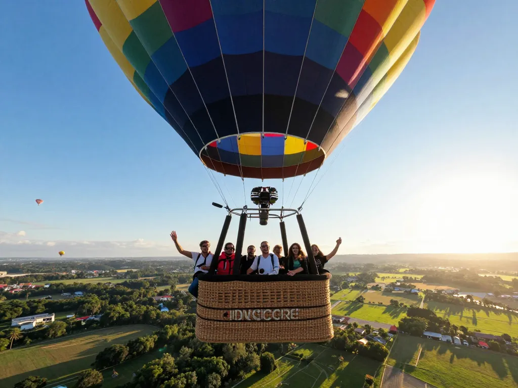 IDNSCORE offers an exhilarating balloon ride experience that showcases breathtaking landscapes from above.