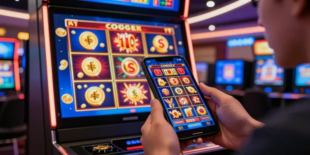 Pengguna terlibat dalam taruhan online di ratutogel dengan tampilan permainan slot dan togel yang menarik.