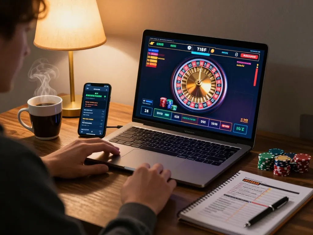Engaging gameplay on ALO8's online platform during a cozy evening with family-friendly atmosphere and strategic moments in focus.