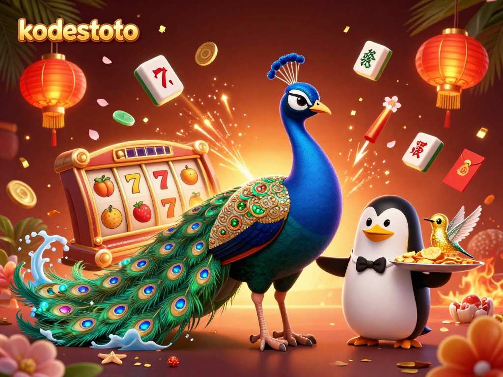 Engage with kodestoto's vibrant casino scene showcasing animated characters and dynamic gaming elements.
