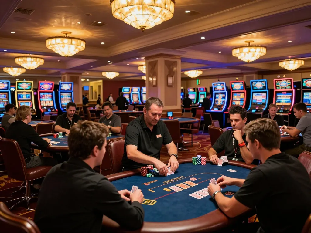 FB88 surrounded by players engaged in exciting casino gameplay on vibrant card tables