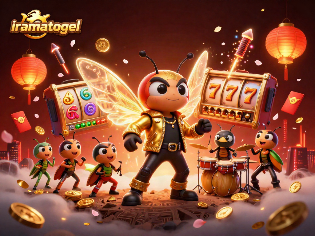 Jelajahi iramatogel dengan cicada rock star 3D dikelilingi elemen kasino yang glamor