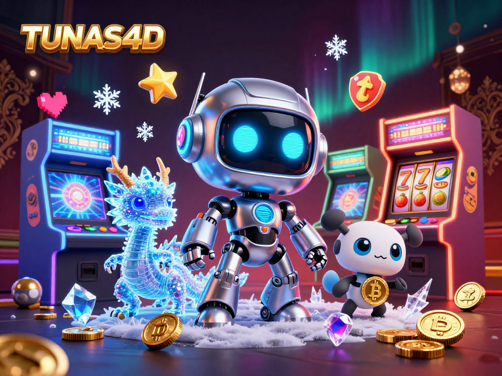 TUNAS4D showcases thrilling slot gaming with vibrant 3D characters exploring exciting game elements.