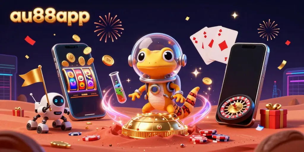 Experience excitement with au88app as a Martian gecko uncovers a vibrant casino in spectacular detail.