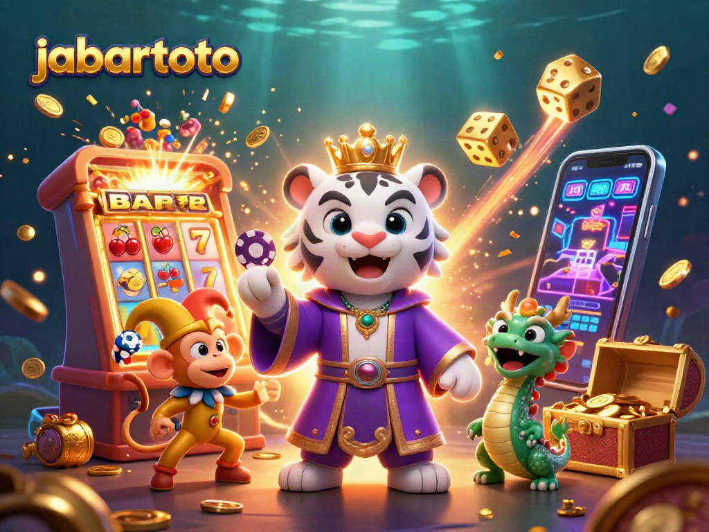 Jabartoto memikat pemain dengan suasana kasino yang megah dan karakter unik dalam ilustrasi 3D yang menarik.