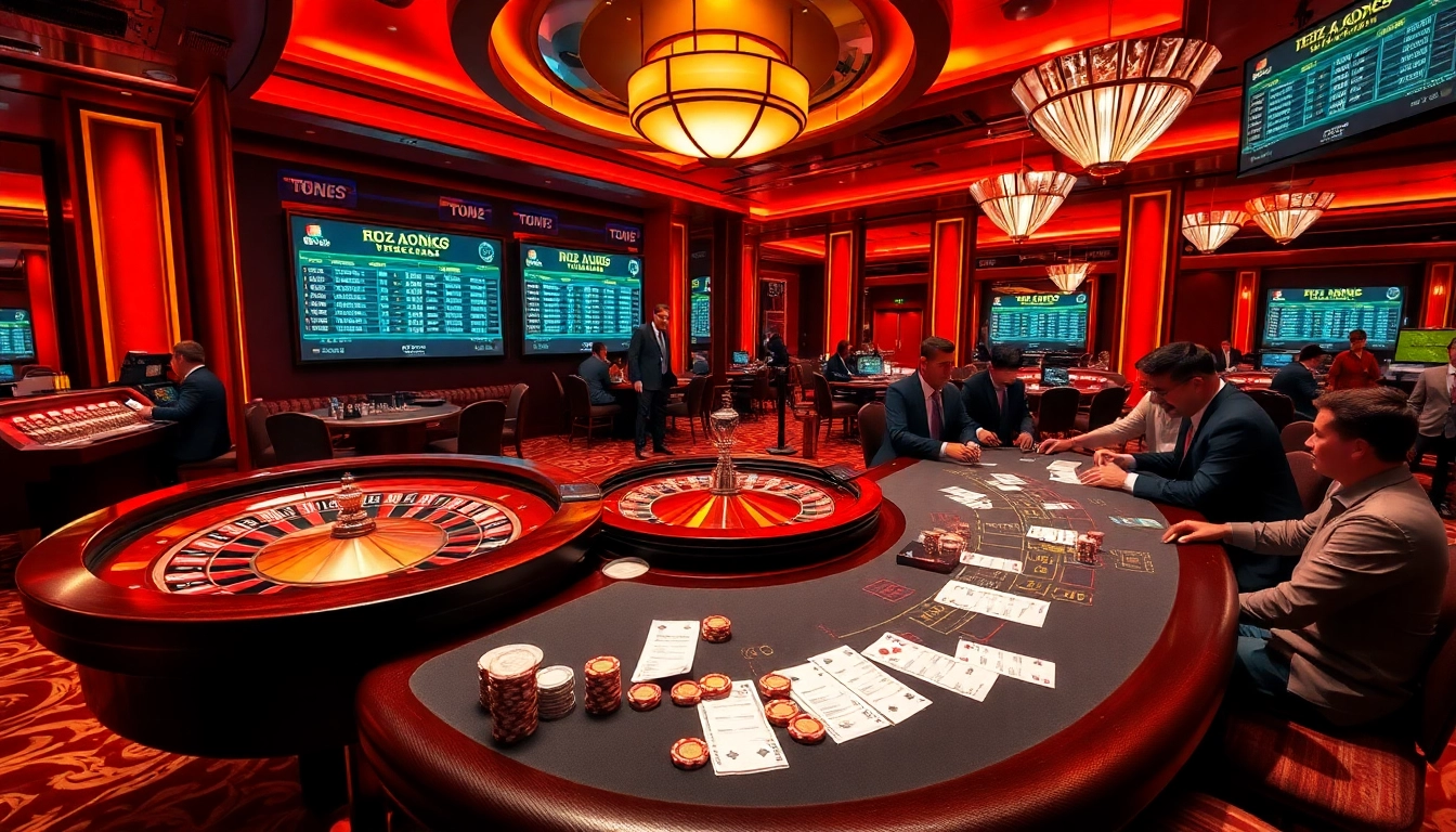 Experience thrilling gambling action at TT88, showcasing roulette and blackjack excitement.