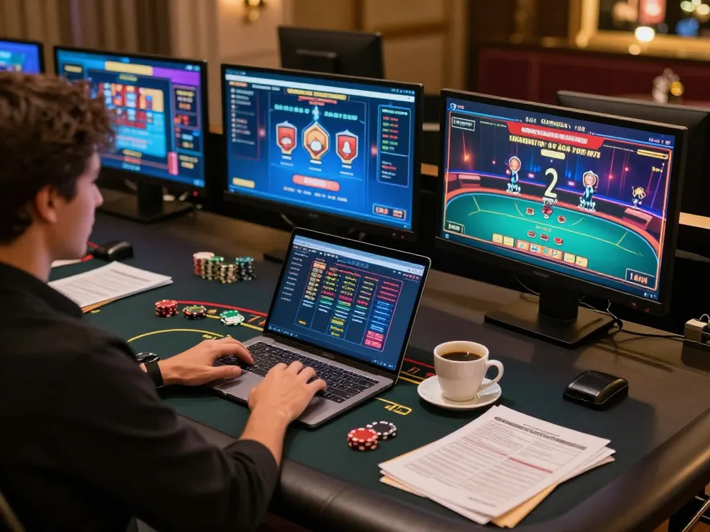 MPOID players mastering online casino strategies during elite gaming session.