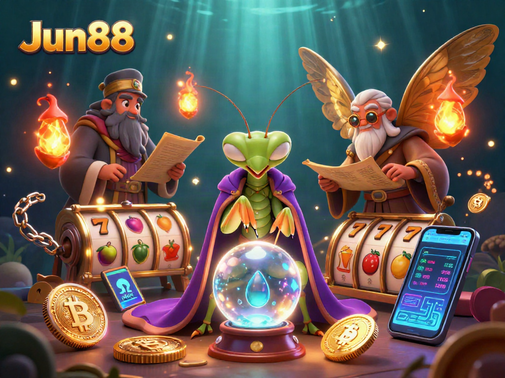 Experience the vibrant world of Jun88 with engaging slot games featuring fortune tellers and dynamic elements.