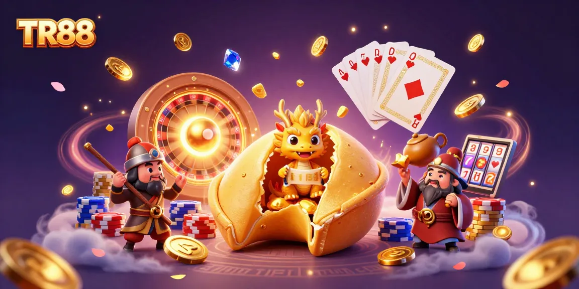 Win big with TR88 in this lively casino scene full of gold and excitement.