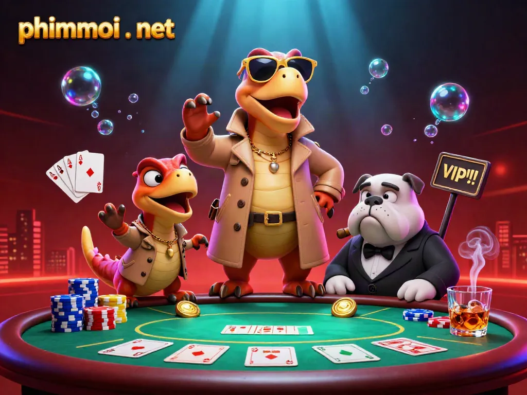 Experience the thrill of phimmoi . net with raptors attempting VIP entry at a vibrant casino lounge.