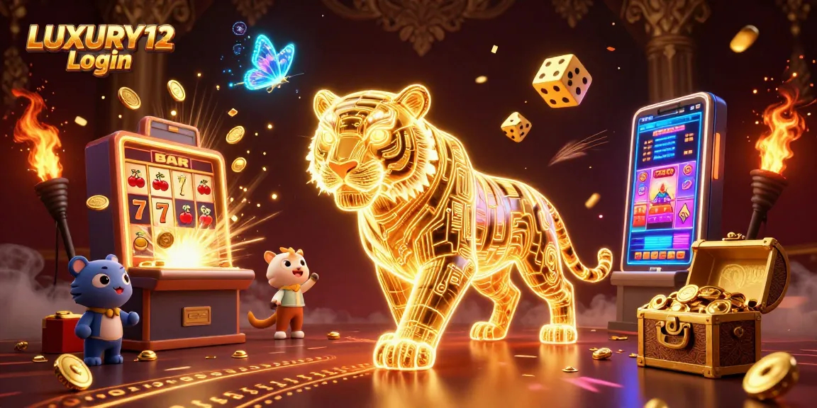 Experience the excitement with LUXURY12 Login in a vibrant casino scene full of jackpots and gaming fun.