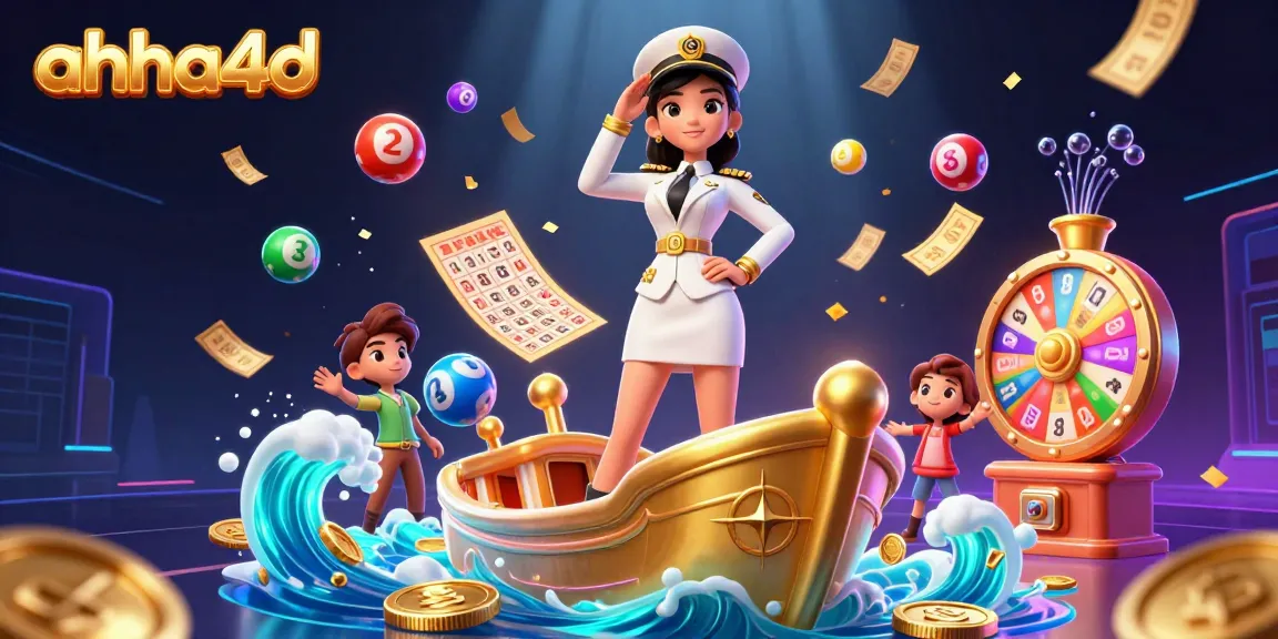 Win big with AHHA4D at this vibrant lottery-themed digital illustration.