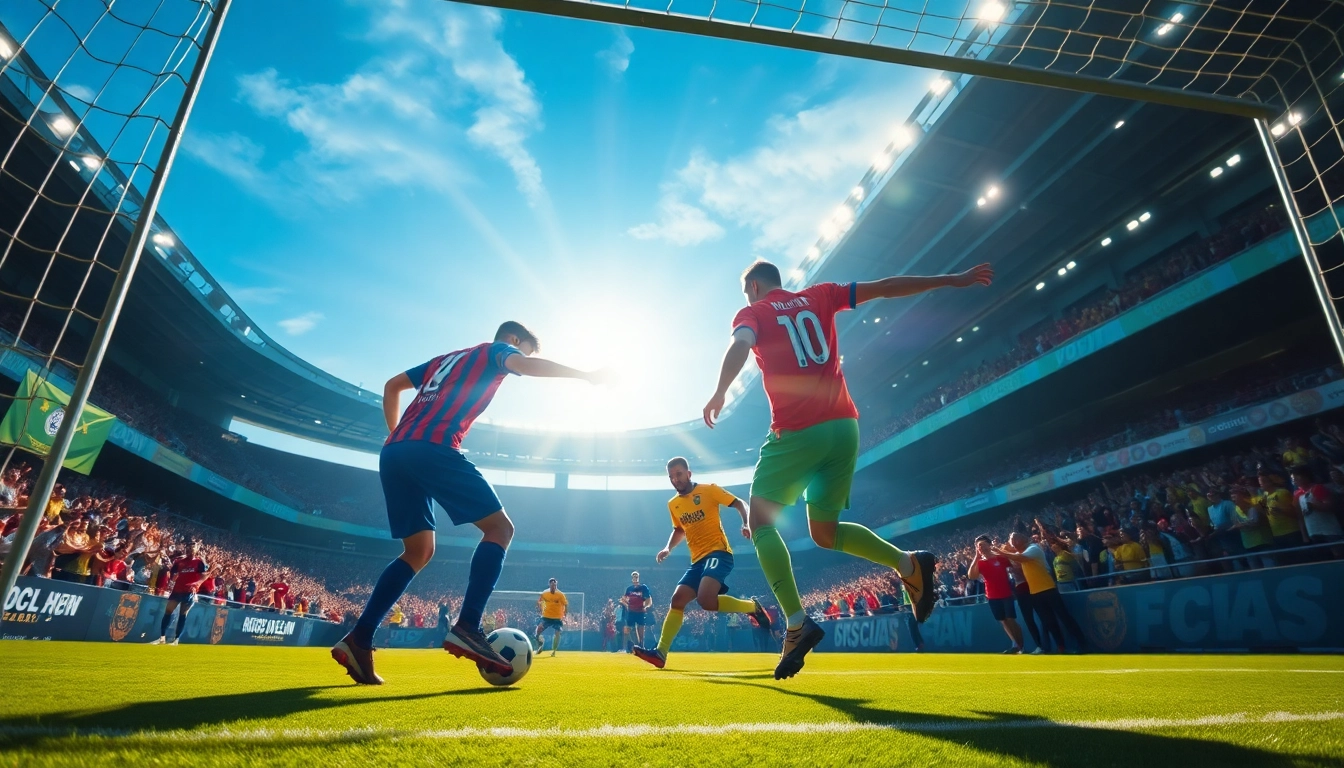 Bóng đá socolive live soccer match featuring players in action and cheering fans