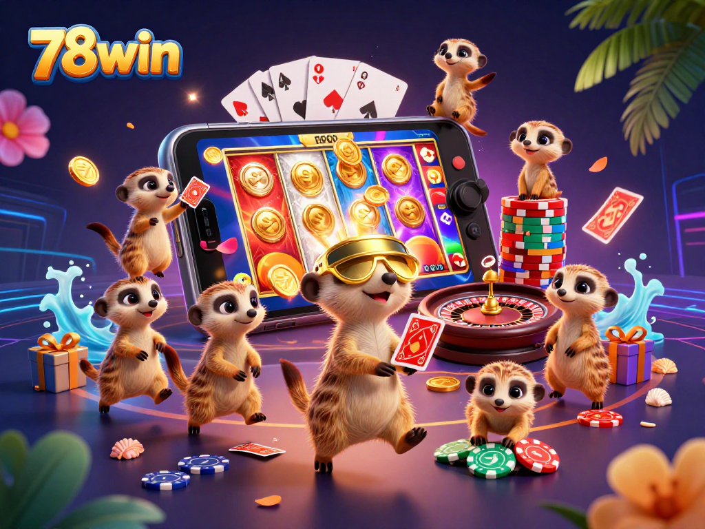 Engage in fun at the 78win casino with meerkats managing games and dynamic visuals.