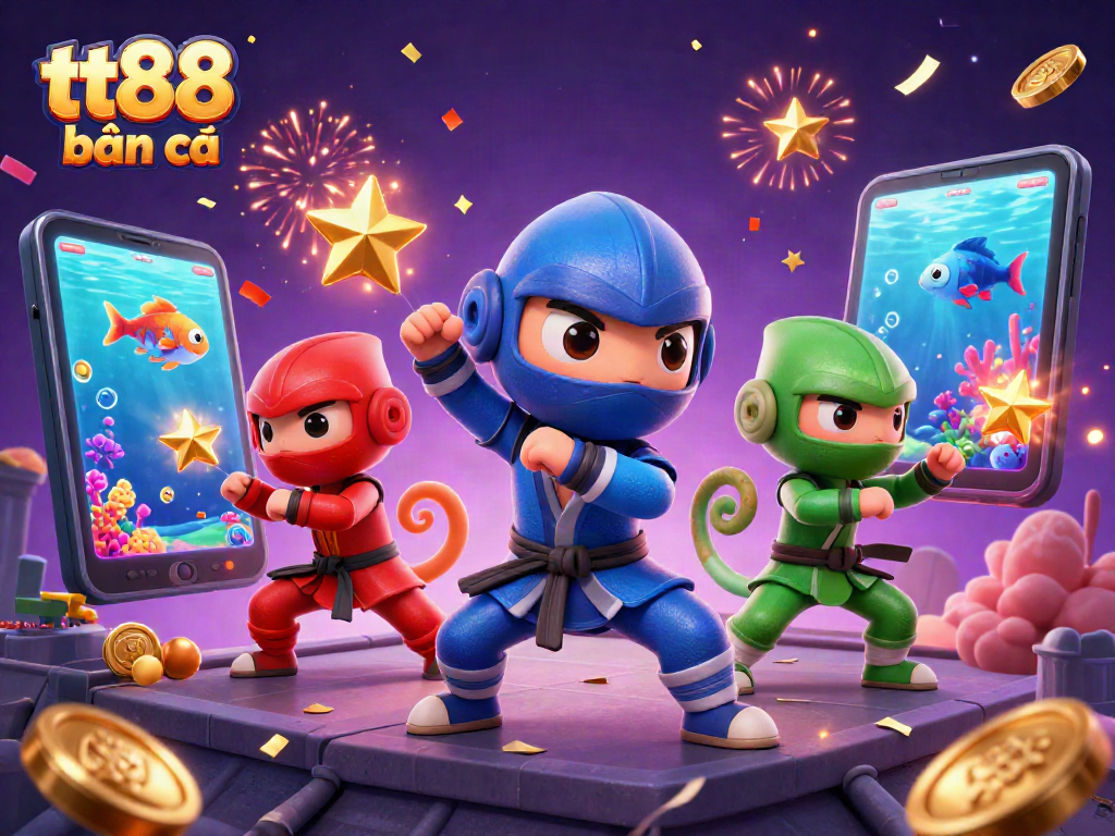 Engage in thrilling gameplay with tt88 bắn cá, featuring vibrant chameleons and exciting fish targets.