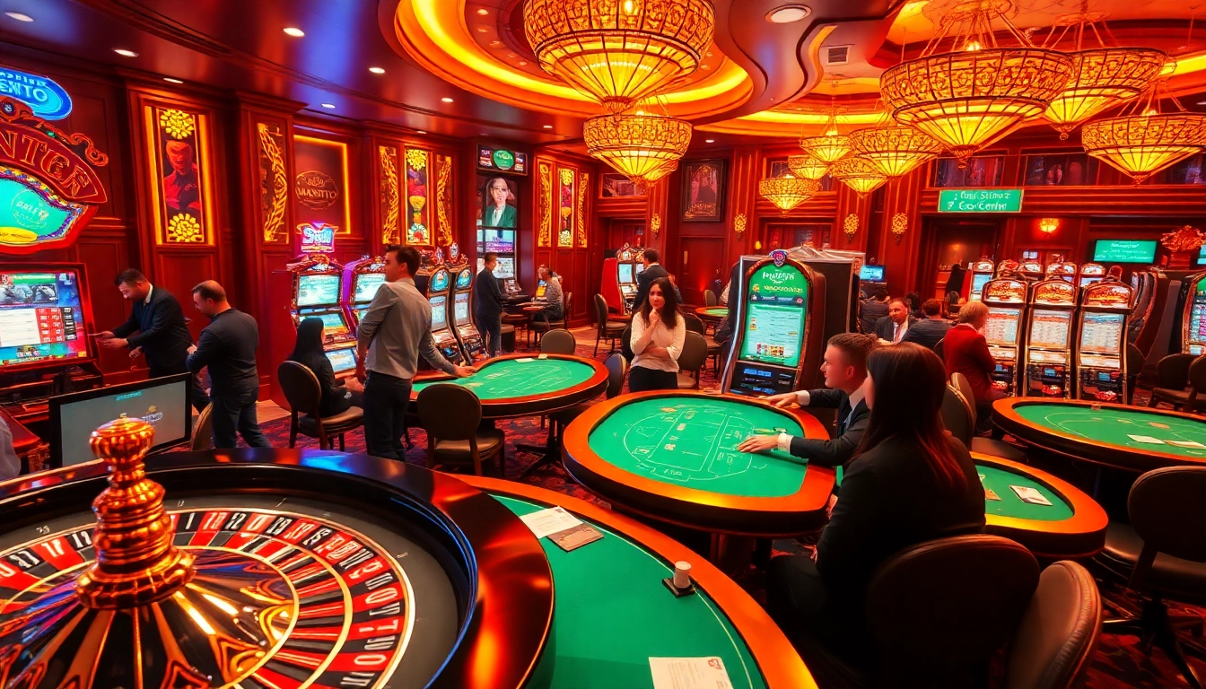 Mengajak pemain ke kasino bertema Emastoto yang menampilkan roulette dan mesin slot