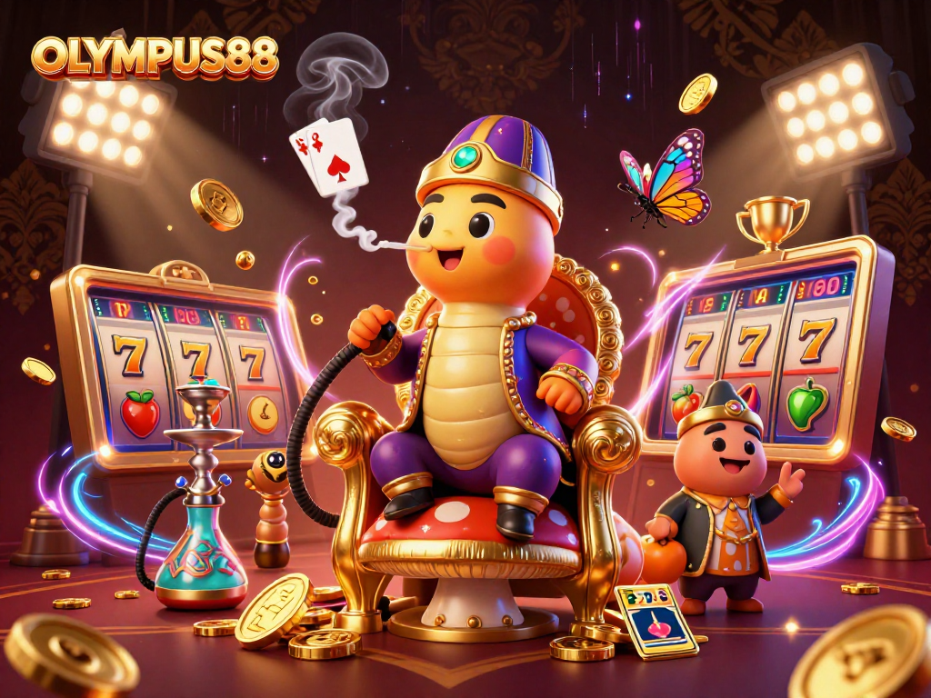 Engage with OLYMPUS88 slot gameplay featuring vibrant character interactions and dynamic casino elements.