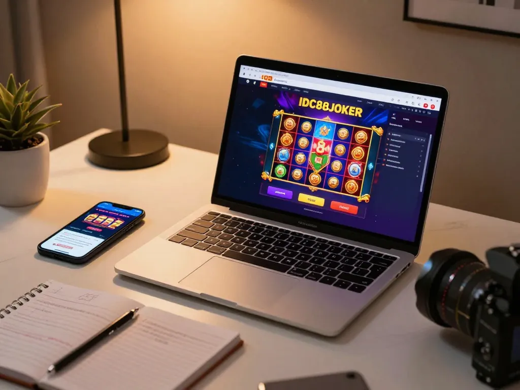 Experience thrilling gameplay on IDC88JOKER with a vibrant online gaming setup.