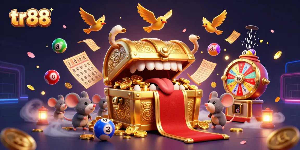 Engage in thrilling lottery excitement with tr88's vibrant game elements and dynamic visuals.