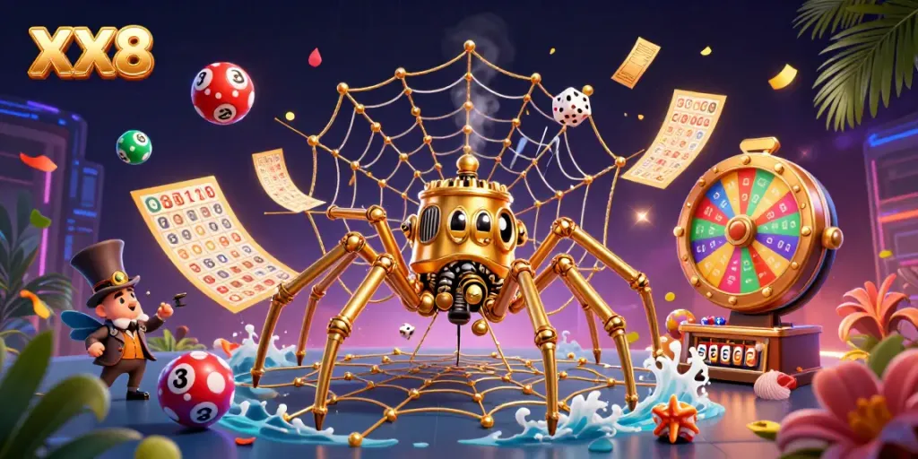 Experience thrilling gameplay at XX8 with dynamic lottery balls and immersive steampunk visuals.