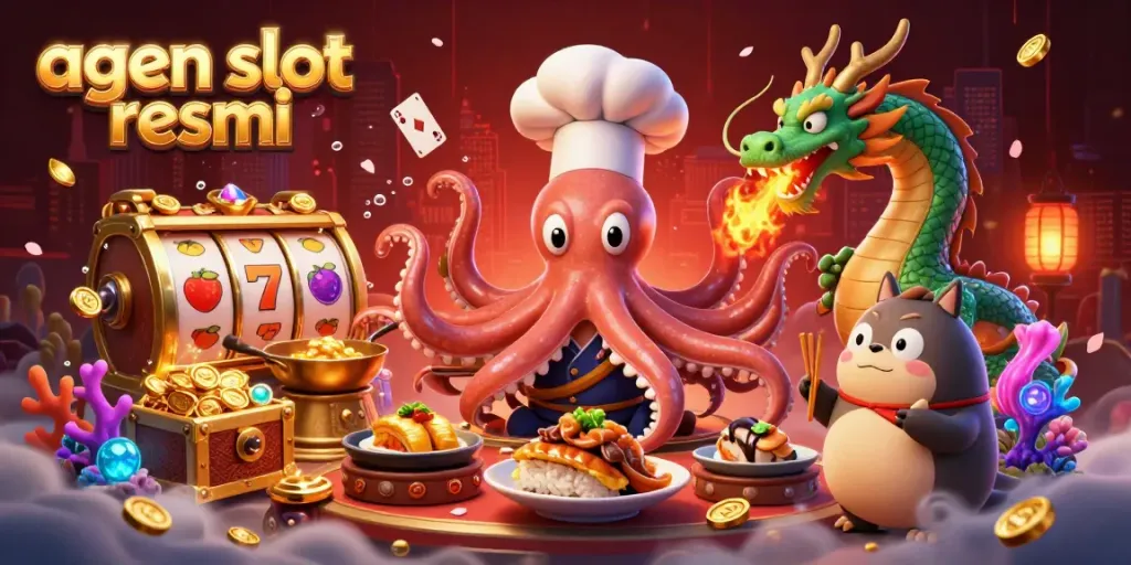 Engage with the vibrant world of agen slot resmi featuring dynamic 3D characters in a casino setting.