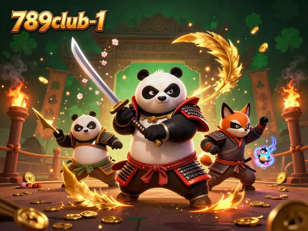 Engage with the vibrant aura of 789club-1, featuring dynamic gaming elements with fierce samurai panda and ninja fox.