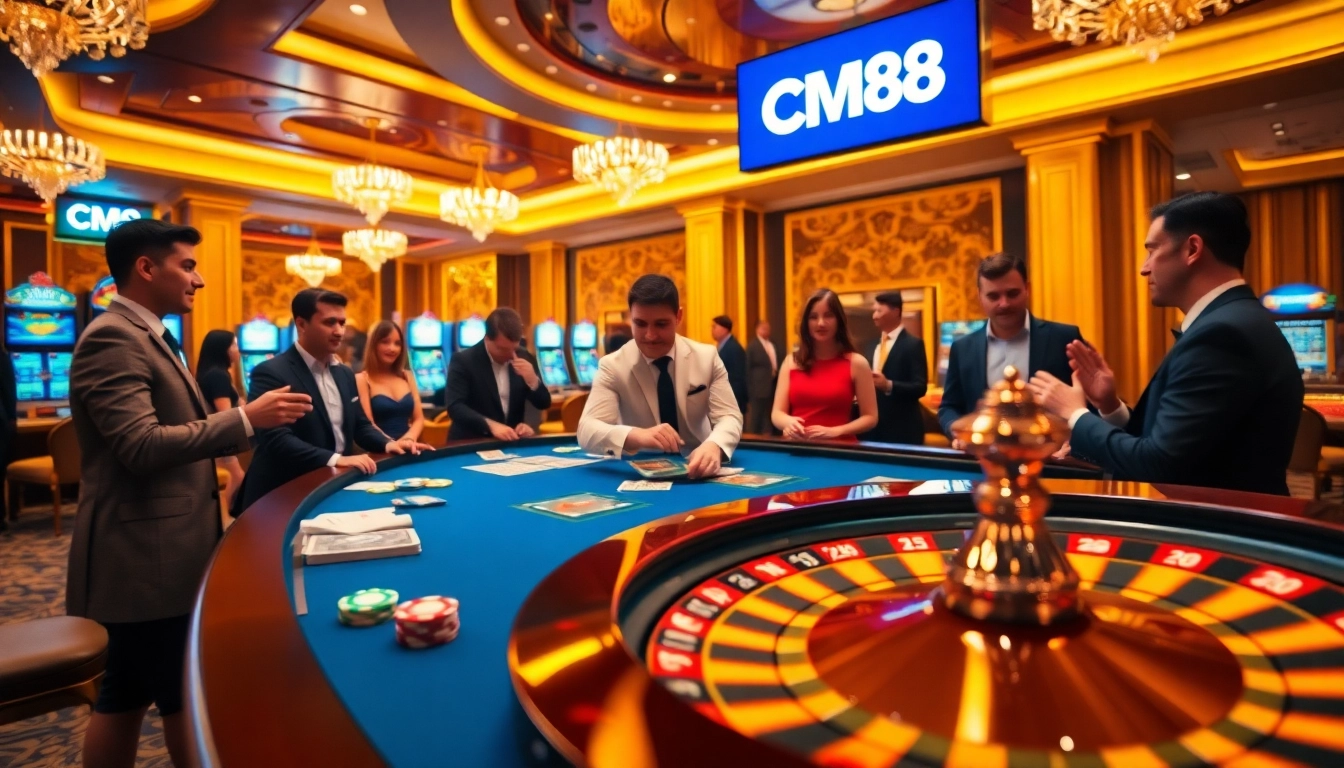 Players engaging at the CM88 roulette table, highlighting the excitement of online gambling.