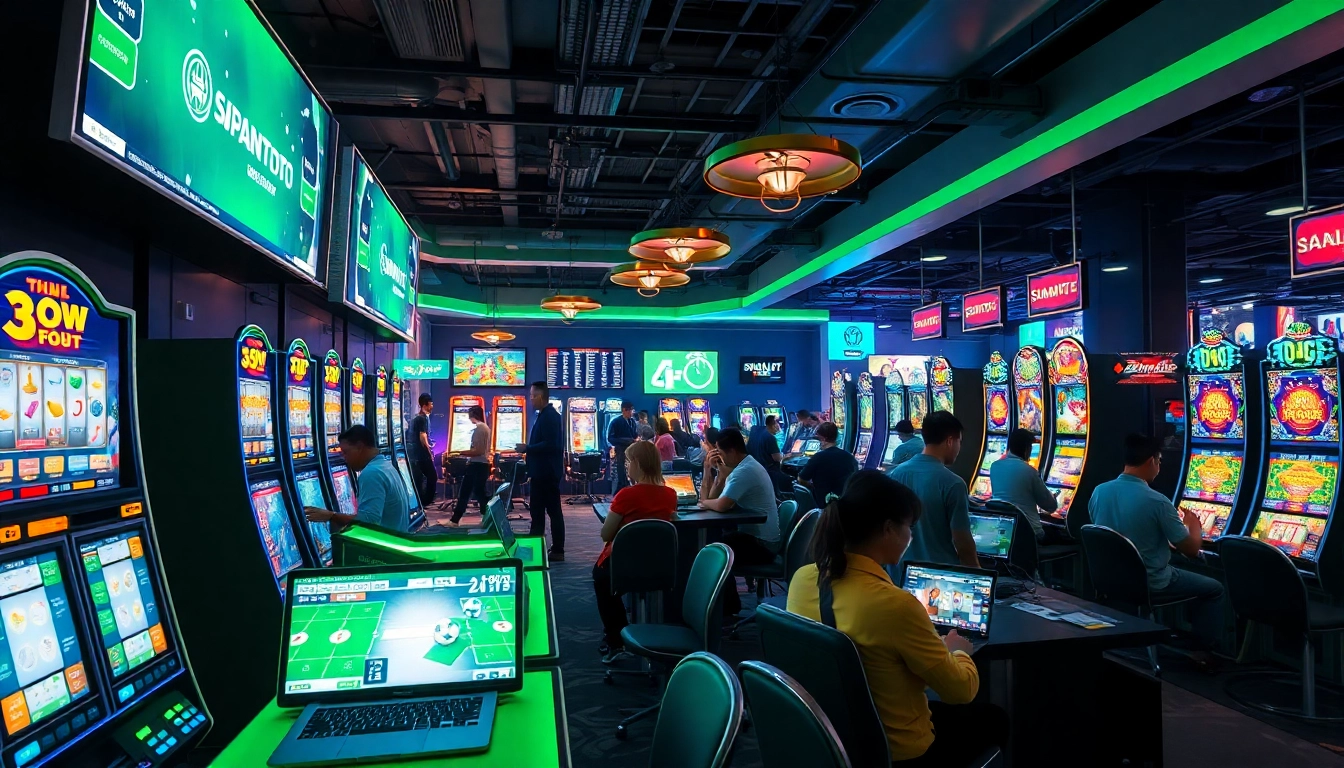 ASUPANTOTO online gaming interface showcasing players engaged in slot games and betting.