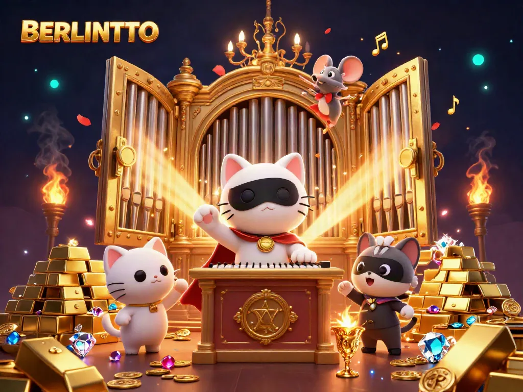 Experience thrilling gameplay at BERLINTOTO with enchanting casino elements, golden treasures, and vibrant character action.