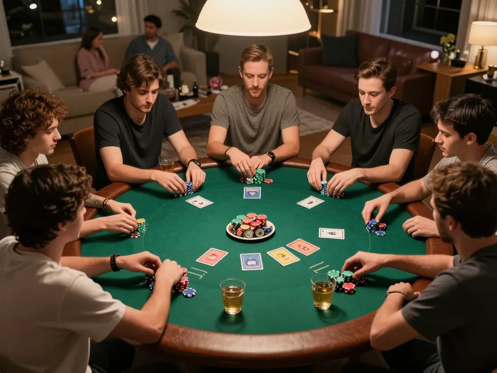 Engaging in a dynamic poker game while using kaisar888 login to enhance your strategy in a cozy home setting.