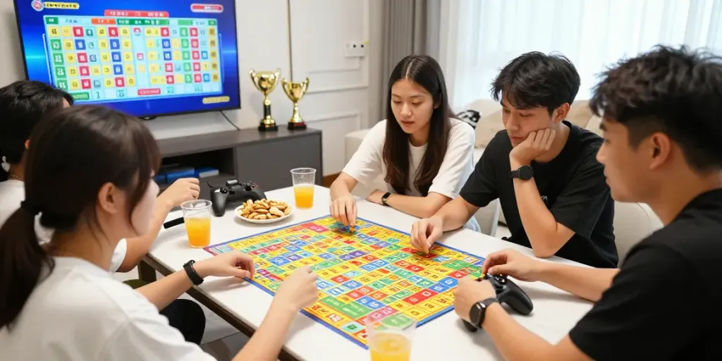 Bandar Toto Macau bersama teman-teman merayakan permainan lotere dengan tiket dan hasil undian terbaru.