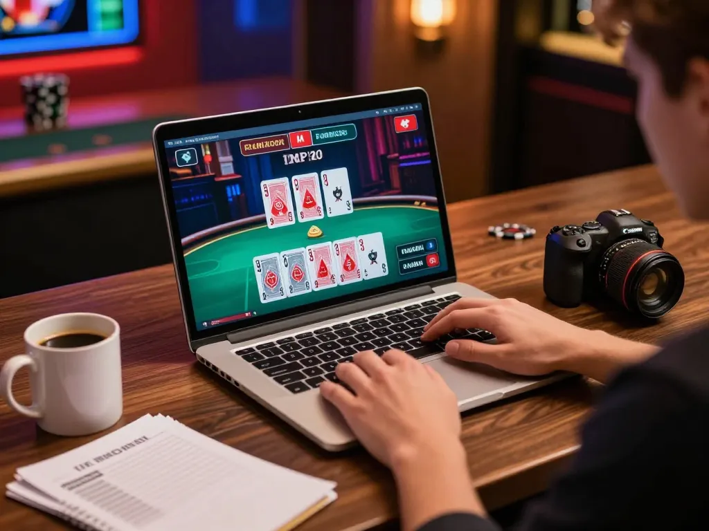 Engaging in a live dealer blackjack game on https://c168b.com/ with a cozy gaming setup for strategic fun.