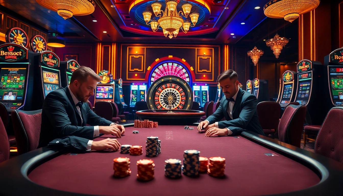 Engaging scene showcasing players at a poker table, highlighting the thrills of https://nhacaiuytinvl.com/ casino gaming.