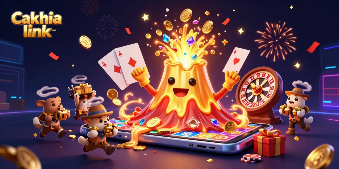 Experience the excitement of cakhia link with a vibrant casino scene featuring treasures and games.