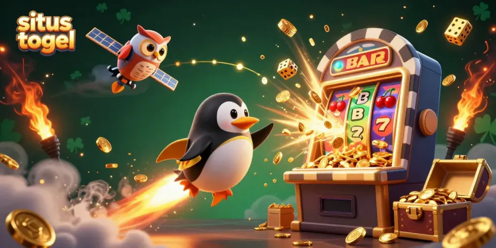 Experience thrilling gameplay at situs togel with a lively casino illustration featuring dynamic elements and vibrant characters.