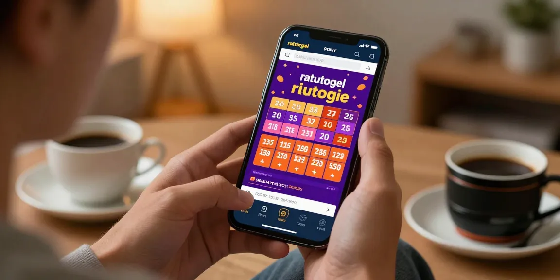 Pengguna ratutogel sedang menikmati layanan togel online di smartphone dengan antarmuka yang menarik.