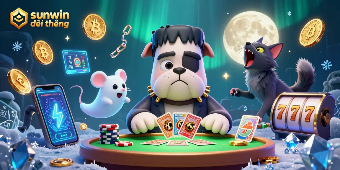 Win big at sunwin đổi thưởng with this action-packed 3D casino scene featuring unique characters.