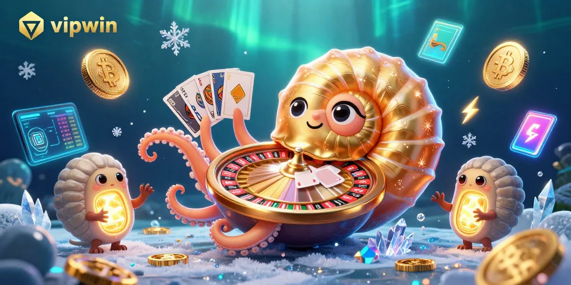 Play and win big at vipwin with a vibrant and engaging 3D casino illustration showcasing exciting game elements