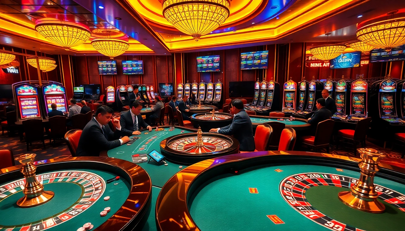 Experience the thrilling world of gaming at the trang chủ okfun casino, featuring vibrant tables and modern interfaces.