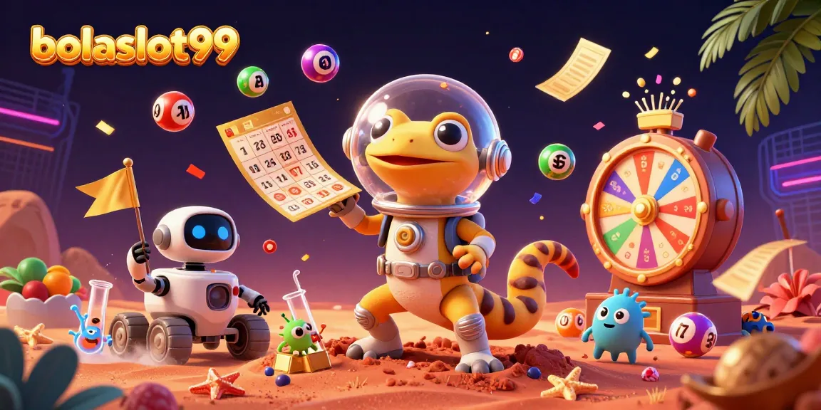 Bolaslot99 brings excitement with casino-themed Martian scene featuring dynamic gaming elements.