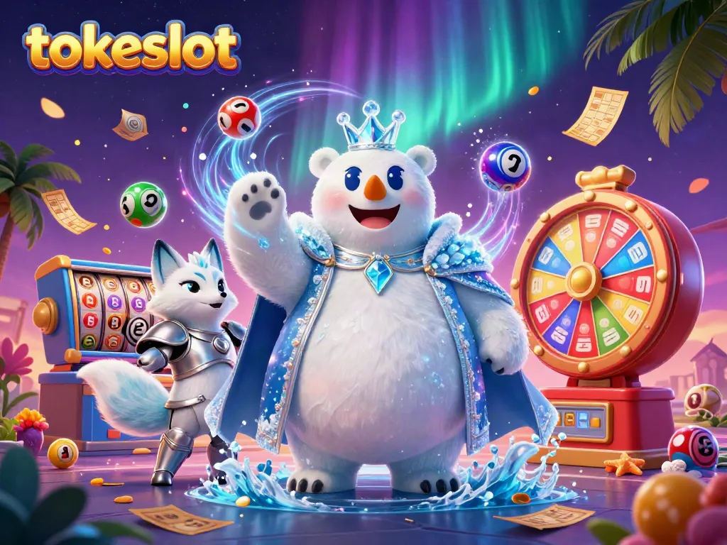 Play exciting games on Tokeslot with vibrant lottery and gaming elements in a fantasy setting.